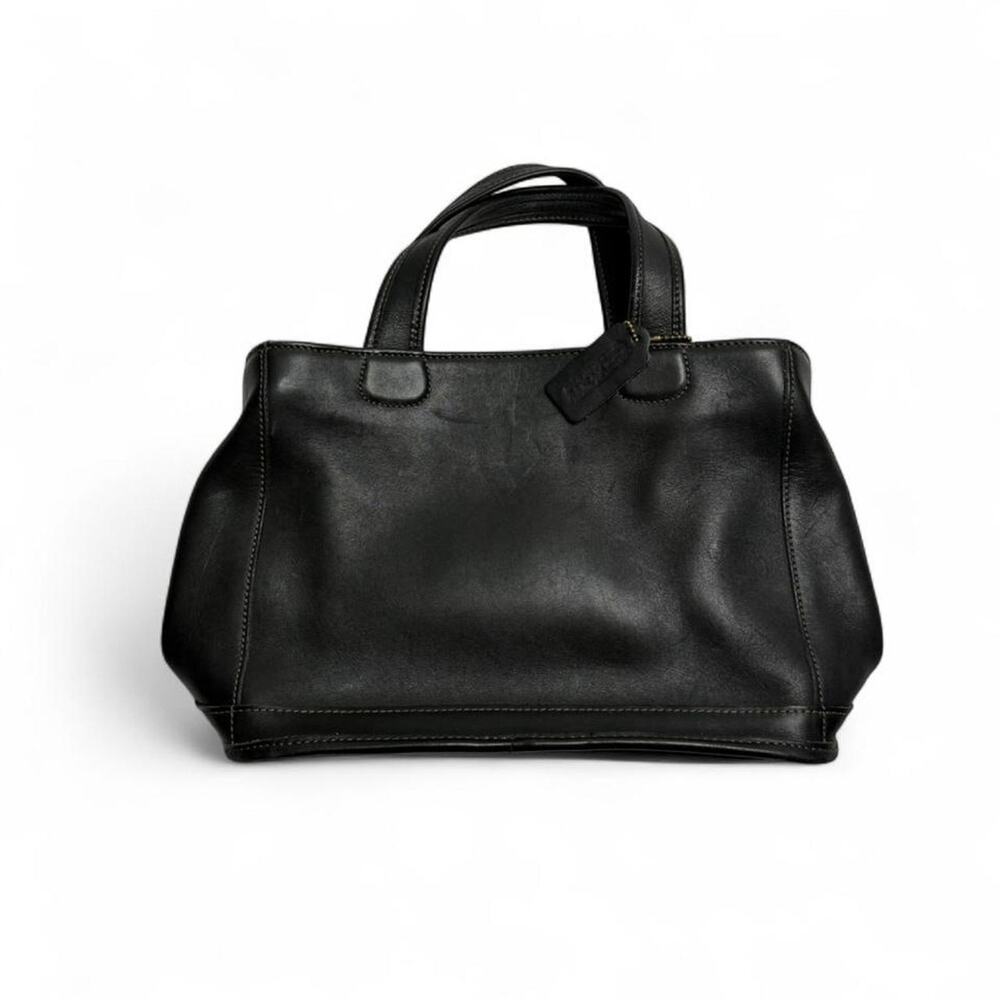vintage Coach Bleecker satchel model9303 crafted from black glove-tanned leather - Picture 2 of 8